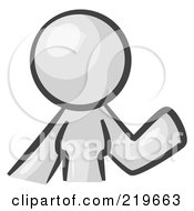 Royalty Free RF Clipart Illustration Of A White Woman Avatar Waving