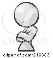 Poster, Art Print Of White Woman Avatar Leaning And Crossing Her Arms