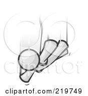 Royalty Free RF Clipart Illustration Of A White Man Free Falling While Skydiving by Leo Blanchette