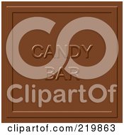 Poster, Art Print Of Milk Chocolate Square With Candy Bar Imprint