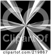 Royalty Free RF Clipart Illustration Of A Background Of A Chrome Burst On Black by Arena Creative