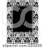 Poster, Art Print Of Formal Invitation Design Of A Black Box Over A Clover Pattern