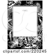 Poster, Art Print Of Formal Invitation Design Of A White Box Over A Black And White Iris Pattern