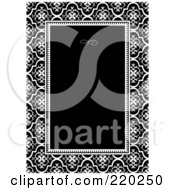 Poster, Art Print Of Formal Invitation Design Of A Black Box Over A Floral Pattern