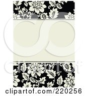 Poster, Art Print Of Formal Floral Invitation Border With Copyspace - 1