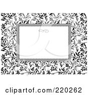 Poster, Art Print Of Formal Invitation Design Of A White Box Over An Ivy Pattern