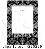 Poster, Art Print Of Formal Invitation Design Of A White Box Over White Swirls On Black