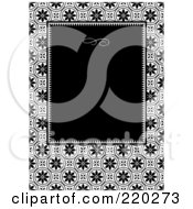 Poster, Art Print Of Formal Invitation Design Of A Black Box Over A Mosaic Circle Pattern