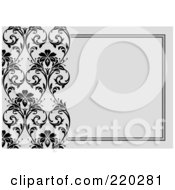 Royalty Free RF Clipart Illustration Of A Formal Floral Invitation Border With Copyspace 4