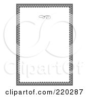 Royalty Free RF Clipart Illustration Of A Formal Floral Invitation Border With Copyspace 11
