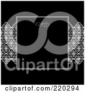 Poster, Art Print Of Formal Invitation Design Of A Black Box Over A Lace Pattern