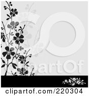 Royalty Free RF Clipart Illustration Of A Formal Invitation Border With Blossoms 6