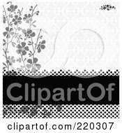 Royalty Free RF Clipart Illustration Of A Formal Invitation Border With Blossoms 1