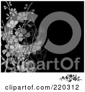 Poster, Art Print Of Formal Invitation Border With Blossoms - 9