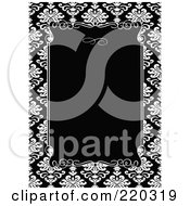 Royalty Free RF Clipart Illustration Of A Formal Floral Invitation Border With Copyspace 3
