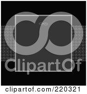 Royalty Free RF Clipart Illustration Of A Formal Invitation Design Of A Dark Gray Square Over Circle Designs On Black