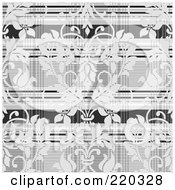 Background Of Light Gray Damask Over Plaid