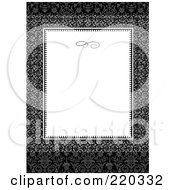 Poster, Art Print Of Formal Invitation Design Of A White Box Over A Dark Circle Pattern