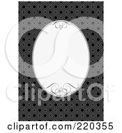 Poster, Art Print Of Formal Invitation Design Of A White Oval Over A Pattern
