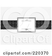 Royalty Free RF Clipart Illustration Of A Formal Invitation Design Of A Small White Box Over A Circle Pattern