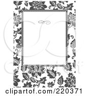 Poster, Art Print Of Formal Floral Invitation Border With Copyspace - 8