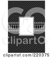 Poster, Art Print Of Formal Invitation Design Of A Small White Box Over A Dark Pattern