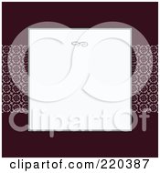 Poster, Art Print Of Formal Invitation Design Of A White Box Over A Violet Background