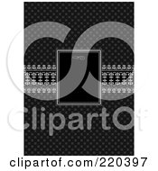 Royalty Free RF Clipart Illustration Of A Formal Invitation Design Of A Black Box Over A Dark Pattern