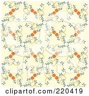 Poster, Art Print Of Seamless Repeat Background Of Japanese Spring Flowers On Beige