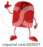 Royalty Free RF Clipart Illustration Of A 3d Red Foot Scale Character Gesturing And Facing Front