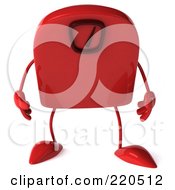Royalty Free RF Clipart Illustration Of A 3d Red Foot Scale Character Pouting And Facing Front
