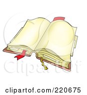 Poster, Art Print Of Open Book With Tabbed Blank Pages