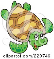 Poster, Art Print Of Happy Sea Turtle