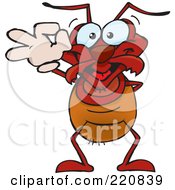 Poster, Art Print Of Happy Ant Gesturing Ok