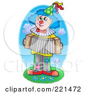 Poster, Art Print Of Clown Playing An Accordion