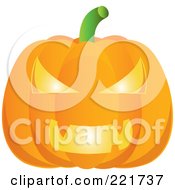 Poster, Art Print Of 3d Evil Carved Glowing Pumpkin Face