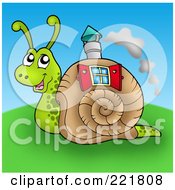Poster, Art Print Of Cute Snail With A House Shell