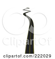 Royalty Free RF Clipart Illustration Of An Aerial Down On A 3d Roadway Leading Into The Distance