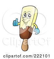 Royalty Free RF Clipart Illustration Of A Happy Popsicle Holding A Thumbs Up