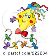 Happy Yellow Kite Character
