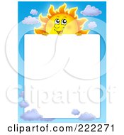 Poster, Art Print Of Sun And Sky Border Around White Space - 2