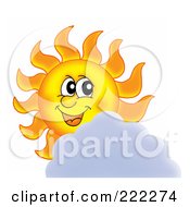 Poster, Art Print Of Happy Summer Sun Looking Over A Cloud