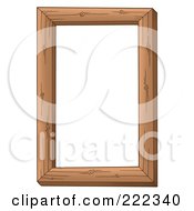 Royalty Free RF Clipart Illustration Of A Cartoon Wooden Picture Frame