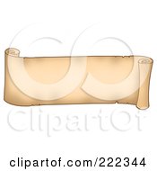 Royalty Free RF Clipart Illustration Of A Horizontal Parchment Banner