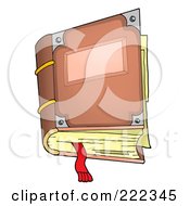 Royalty Free RF Clipart Illustration Of An Aged Closed Book