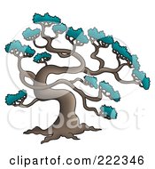 Royalty Free RF Clipart Illustration Of A Tall Pine Tree