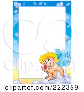 Poster, Art Print Of Cupid And Sky Frame Border Around White Space - 11
