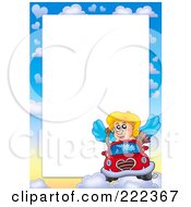 Poster, Art Print Of Cupid Driving Border Around White Space