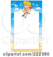 Royalty Free RF Clipart Illustration Of A Cupid And Sky Frame Border Around White Space 5
