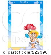 Royalty Free RF Clipart Illustration Of A Cupid And Sky Frame Border Around White Space 10